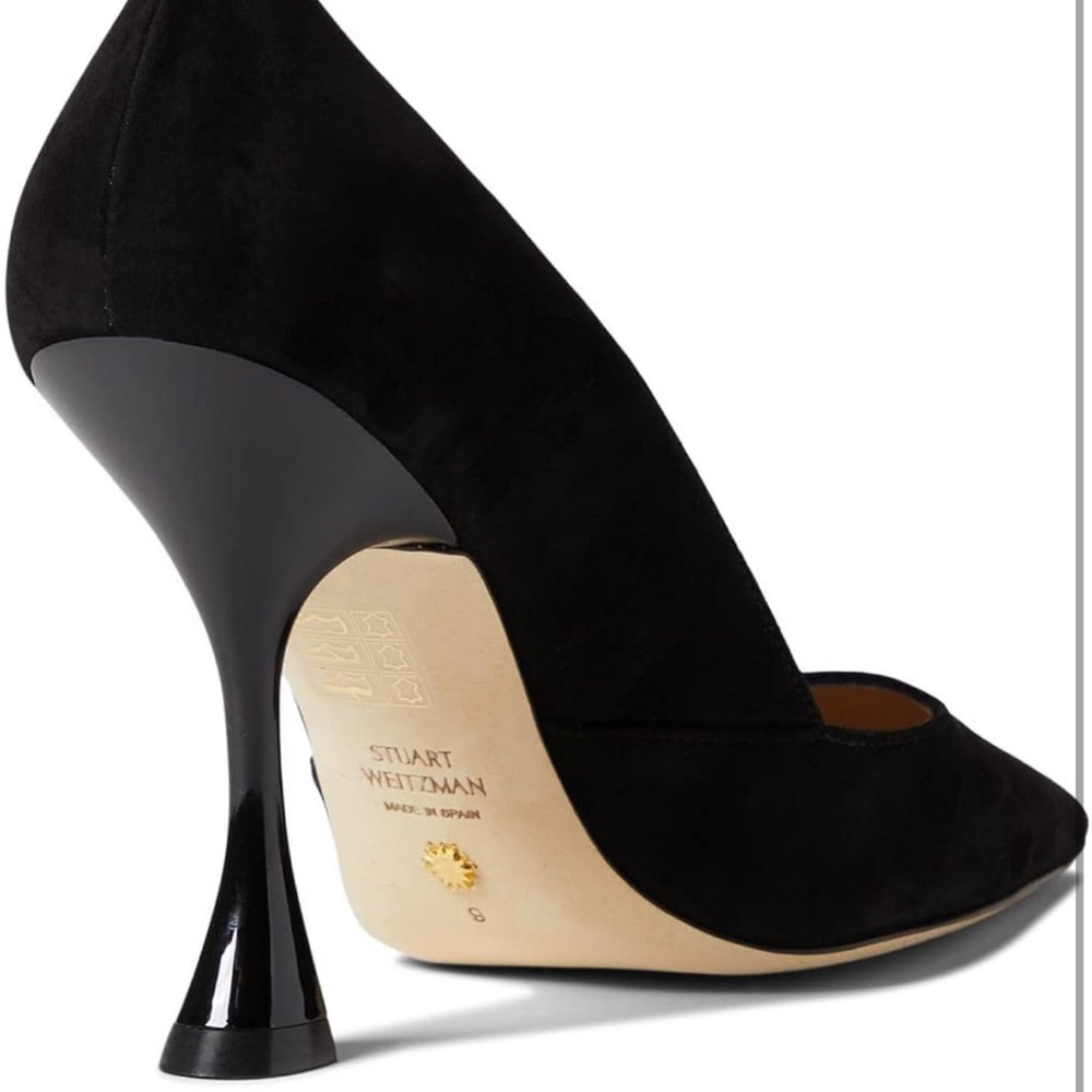 New! Stuart Weitzman XCurve 100 Pumps Black Size: 8.5M, MSRP $475 - Picture 4 of 11